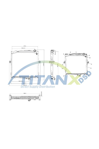 TitanX Radiator, Racire Motor Rx169018 Renault Trucks C/K/T