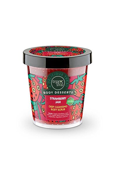 Organic Shop Body Desserts Μαρμελάδα Φράουλας, Απολεπιστικό σώματος για βαθύ ...