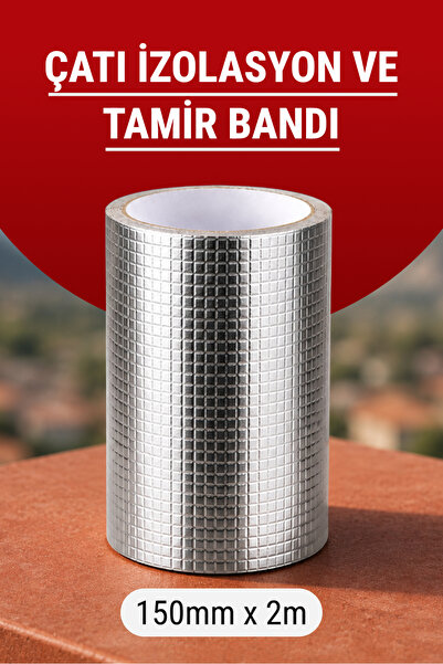 Badem10 Çatı İzolasyon Tamir Bandı 150 mm x 2 METRE Kendinden Yapışkanlı Alüm...