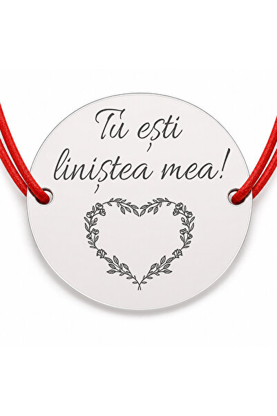 Simoshop Brățară argint 925 cu mesaj Tu ești liniștea mea — cadou