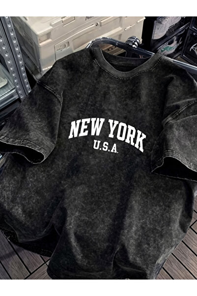 Pink Sky Unisex Oversize Vintage Washed Street Style Μόδα του δρόμου Βαμβακερ...