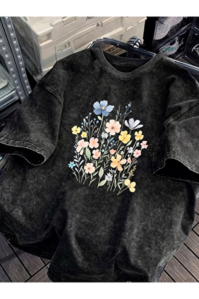 Pink Sky Unisex Oversize Vintage Washed Street Style Μόδα του δρόμου Βαμβακερ...