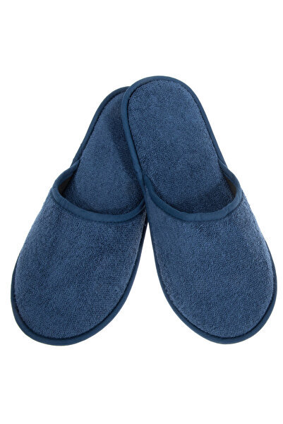 Amaryllis Slippers Γυναικεία παντόφλα δωματίου από πετσετέ, μπλε βαμβακερή, ε...