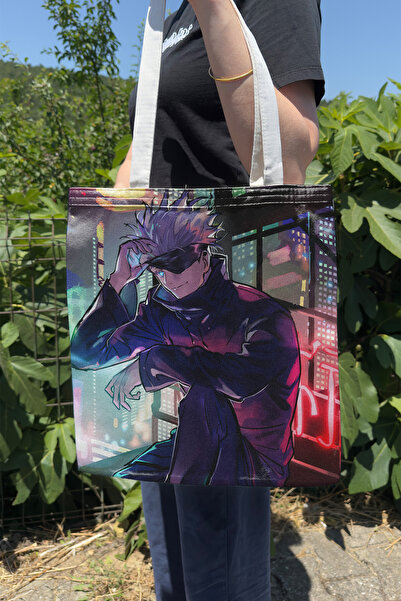 ZipZap Jujutsu Kaisen V5 Summer and Winter Double-Sided Canvas Print Tote Bag...