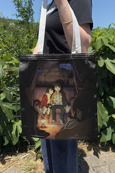 ZipZap Erased V1 Summer and Winter Double-Sided Canvas Print Tote Bag Anime Bag