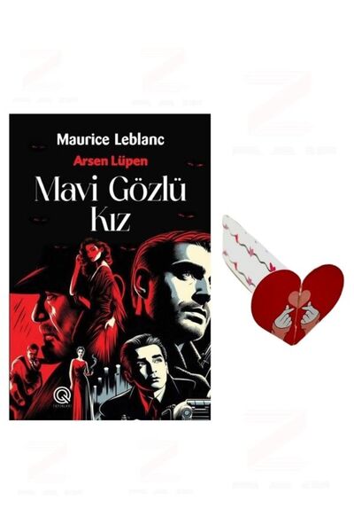 Q Yayınları Maurıce Leblanc Mavi Gözlü Kız Ciltli Özel Tasarım Kalp Ayraç Hed...