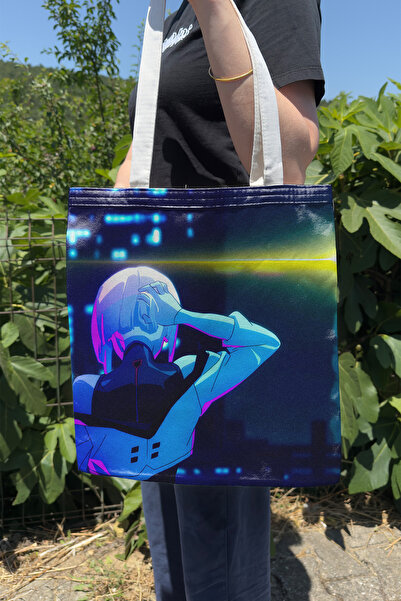 ZipZap Cyberpunk Edgerunners V1 Geantă de vară și iarnă, cu imprimare pe pânz...