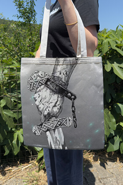 ZipZap Vinland Saga V5 Geantă de pânză cu imprimare pe două fețe, de vară și ...