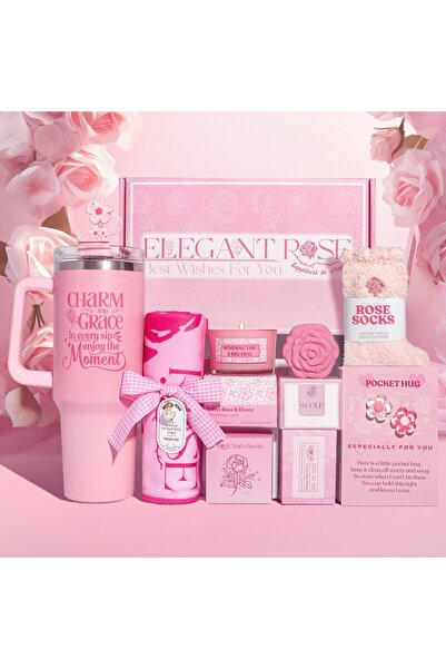 OricareFain Gift Top Bottom Set for Women Rose Collection, 1200ml Thermos Mug...