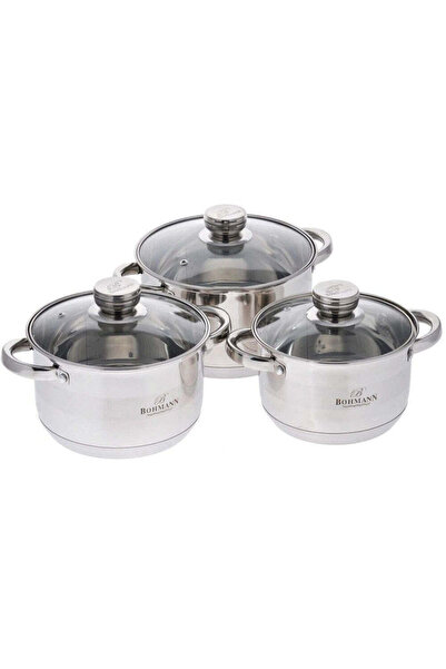 Bohmann Set oale 6 piese Bohmann, (2.9L, 3.9L, 5.1L), inductie, cu capac stic...