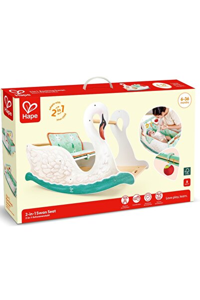 Hape Leagan din lemn 2 in 1, Hape, lebada, 82,4 x 50,4 x 38,4 cm