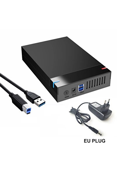 Choice1 علبة محرك أقراص صلبة بمنفذ USB 3.0 ومقبس الاتحاد الأوروبي مقاس 2.5/3....