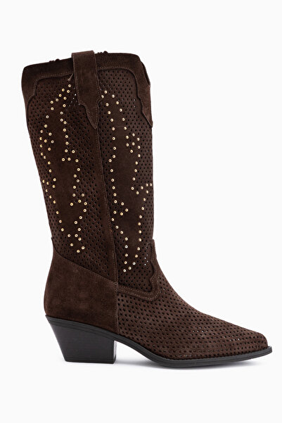 Limoya Neira Genuine Leather Brown Summer Western Women's Boots