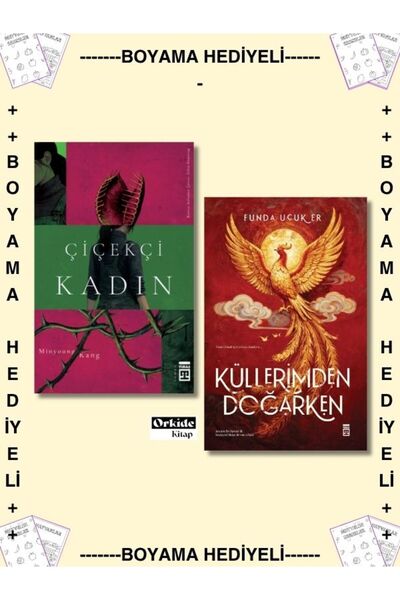 Timaş Yayınları Boyamalı - Çiçekçi Kadın - Küllerimden Doğarken , Funda Uçuk Er
