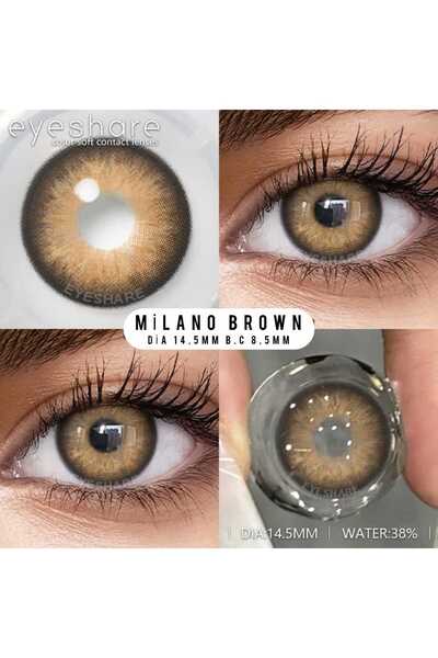 Eyeshop GÖZ LENSİ MİLANO BROWN TONDA DOĞAL GÖRÜNÜMLÜ KOZMETİK AMAÇLI Kulanım ...