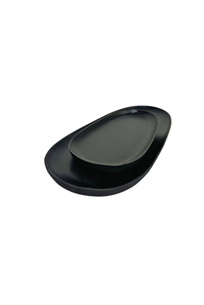 Generic Brand طقم صواني زيمر - أسود - INT-57