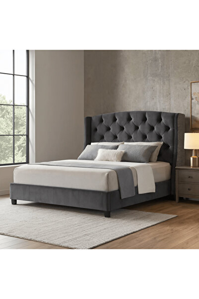 Roots Furniture سرير أشي المبطن (مقاس كوين/كينج)
