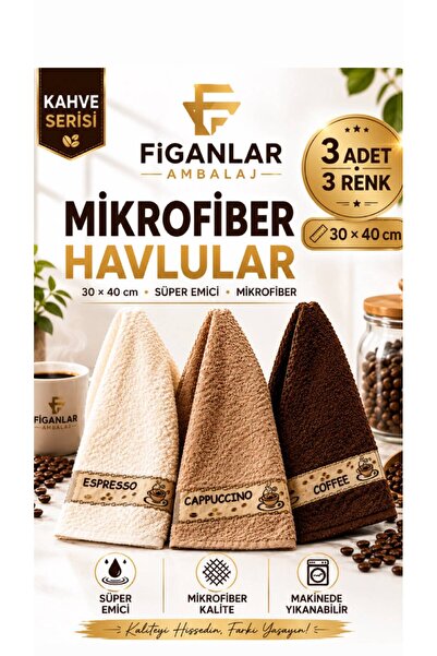 figanlar ambalaj Seria Coffee Prosoape de bucătărie din microfibră 3 bucăți 3...