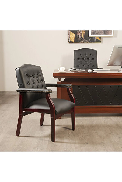 Midas Furniture كرسي زوار سيراتيس أسود اللون