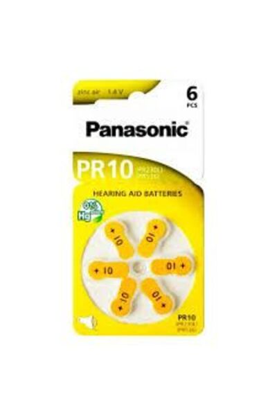 OEM Panasonic 10 μπαταρίες ακουστικών βαρηκοΐας 1.4V 6τμχ