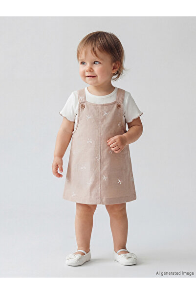 LC Waikiki Trendlucky with a Difference Oval Neck Baby Girl Dress and Blouse