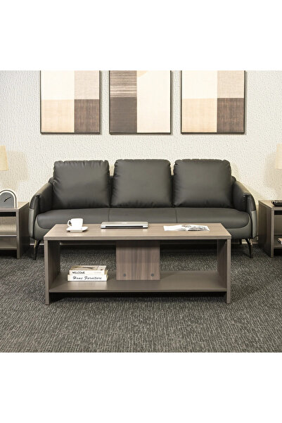 Midas Furniture طاولة مركزية للمكتب من فورنيث باللون البني
