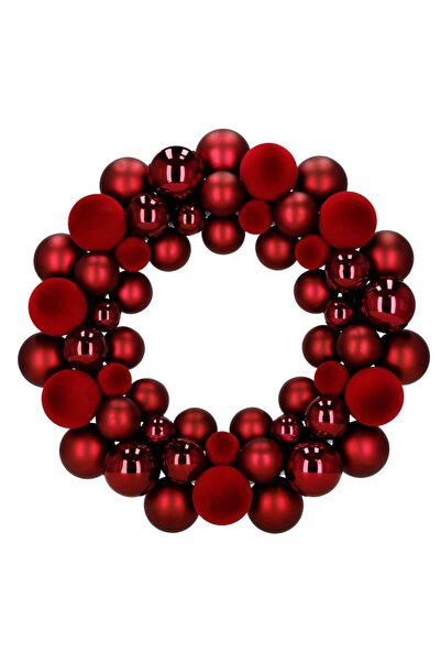 RADIONAT , Decorative wreath with round globes, 55 pieces, plastic, 2.5–4.5 c...