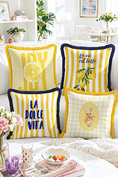 Realhomes La Vie Est Belle and La Dolce Vita Written Lemon and Rabbit Pattern...