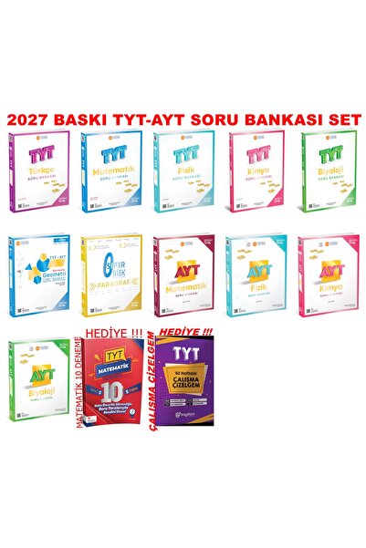 Üç Dört Beş Yayıncılık 2027 TYT-AYT MEGA SORU BANKASI SET VİDEO ÇÖZÜMLÜ GÜNCEL
