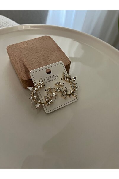 XUPING JEWELRY Xuping taş detay çelik küpe