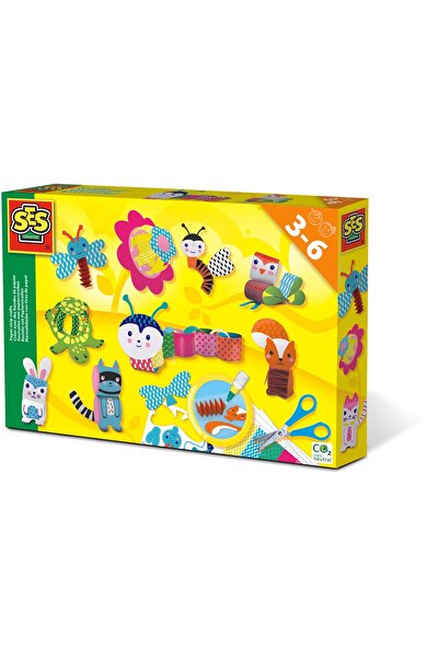 Hape Toys Комплект за изрязване и залепване на фигурки, Ses Creative, Хартиен...