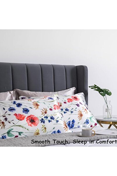 URLINENS غطاء وسادة من الساتان للشعر والبشرة، طقم أغطية وسائد من الحرير النبا...