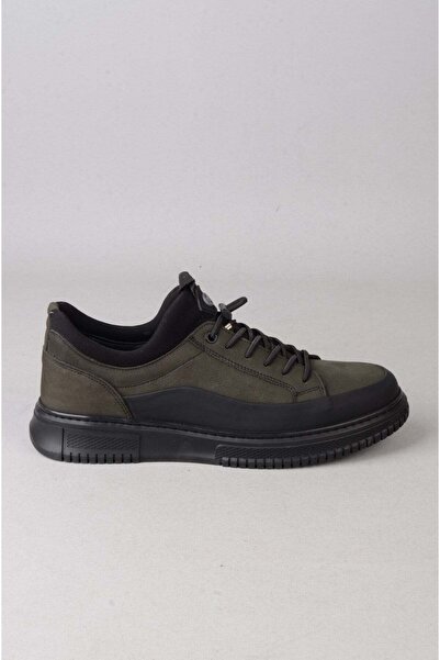 SEÇ KUNDURA Kmc 6K1232 Genuine Leather Men's Shoes Khaki-Black