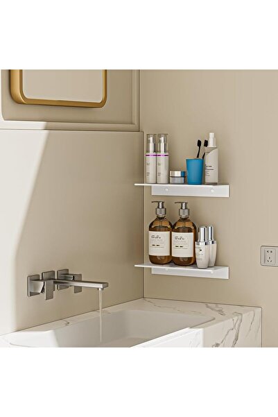 GENERAL HNVNER Metal Floating Shelves set of 2, Length 30CM, Black Wall Shelf...