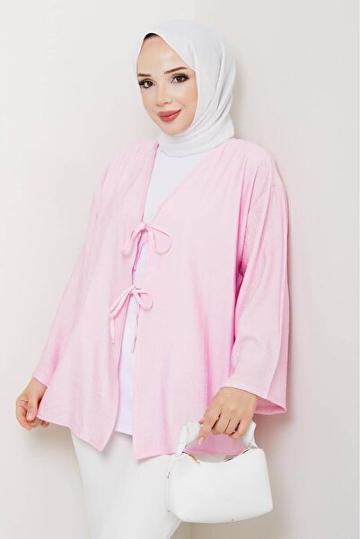 SAMSA Kiomono Bow Tie Kimono Hijab Tunic Oversize New Season Comfortable Fit