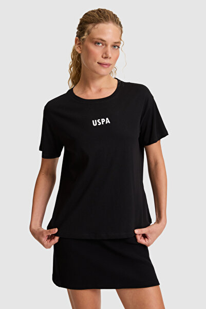 U.S. Polo Assn. تي شيرت أسود نسائي 50323530-VR046