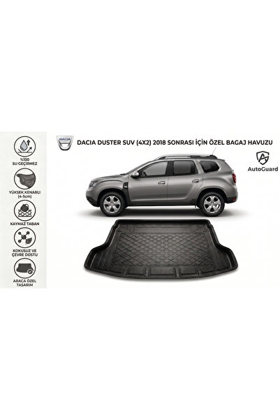 AutoGuard Dacıa Duster Suv (4X2) 2018+ Model Uyumlu Bagaj Havuzu TPE Malzeme ...