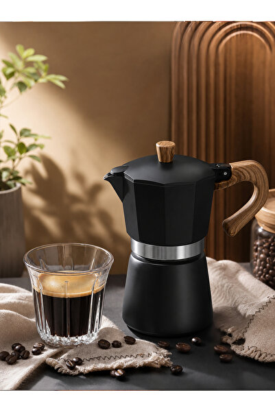 Bayt Aura Italian Moka Pot Espresso Coffee Maker | Stovetop Aluminum Coffee M...