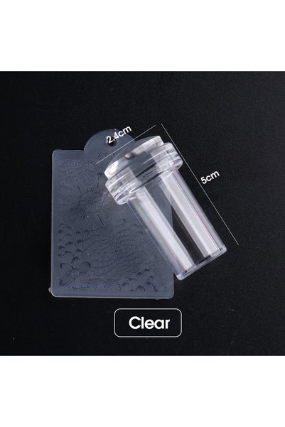 Choice12 1988-Clear 1pc Transparent Silicone Nail Art Stamping Kit French Des...