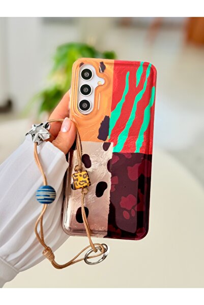 Go Aksesuar Galaxy A26 Uyumlu OYUNCAKLI SHİNE CHARM LEOPAR Silikon Kılıf