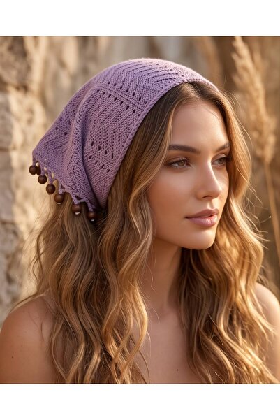Trend Kapında Decorated Knitwear Bandana with End Detail