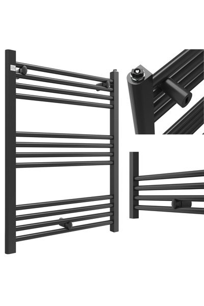 Granitan Radiator Baie Puerto, 800x600 mm, 384W, Negru, Design Drabinkowy