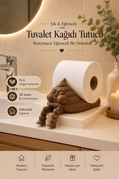 SYLVA CONCEPT حامل ورق التواليت المزخرف |   حامل ورق التواليت المرح والممتع |...