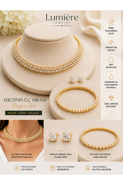 LUMİERE JEWELRY MAJESTİC DÜĞÜN SETİ