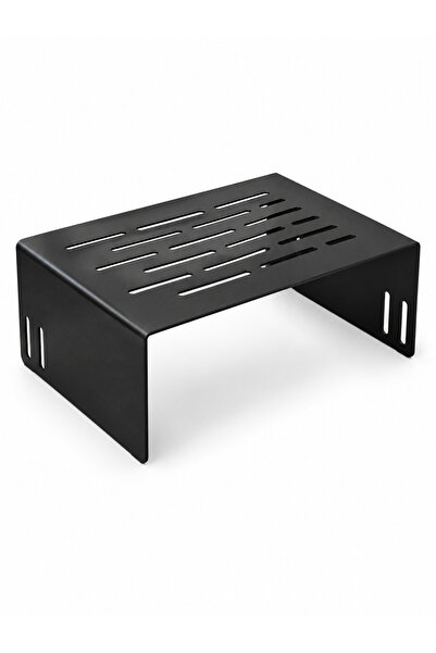 Metal Dolap İçi Ek Raf Organizer Tabak Kupa Düzenleyici Siyah