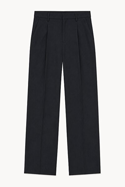 Antioch Light Navy Blue Relaxed Fit Pleated Men's Trousers