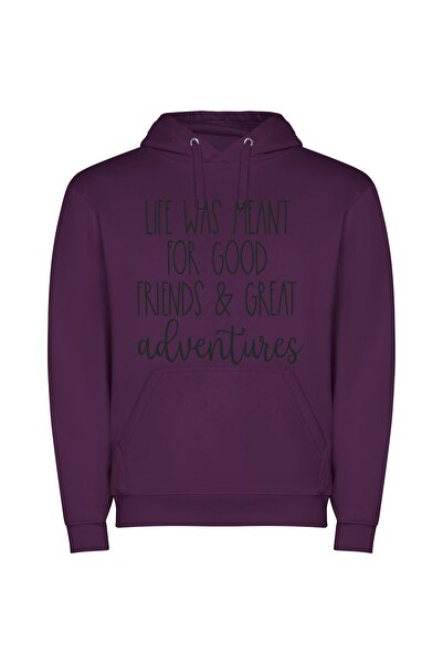 iLovePrints Boundless Adventures, Lifelong Friends Φούτερ με κουκούλα σε χρώμ...