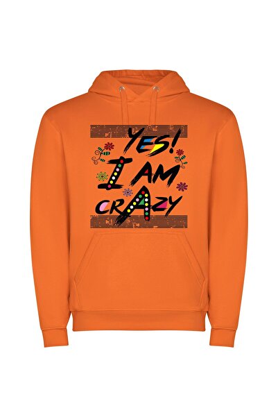 iLovePrints Delightfully Crazy: High Definition Φούτερ με κουκούλα σε χρώμα Π...