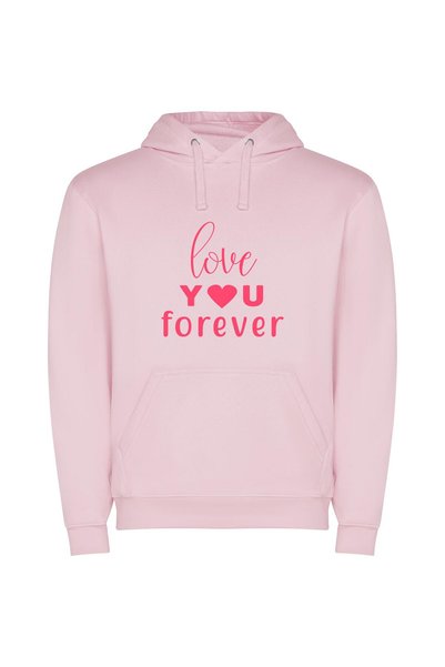 iLovePrints Enduring Love, Purely Expressed Φούτερ με κουκούλα σε χρώμα Ροζ