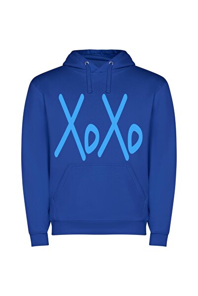 iLovePrints Stylish Logo Collection Φούτερ με κουκούλα σε χρώμα Μπλε